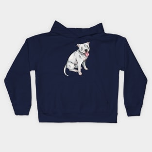 Cute White American Bully Dog Kids Hoodie